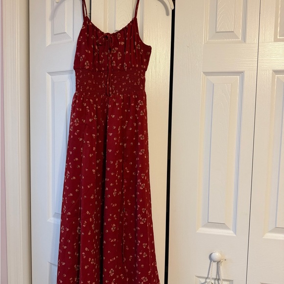 Patrons of Peace Dresses & Skirts - Deep Red Floral Maxi Dress